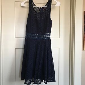 Only worn once! Navy blue above knee dress.